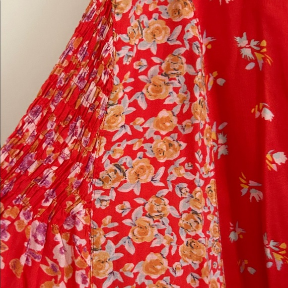 Free People Red Floral 2pc top and Maxi Skirt - Picture 8 of 16